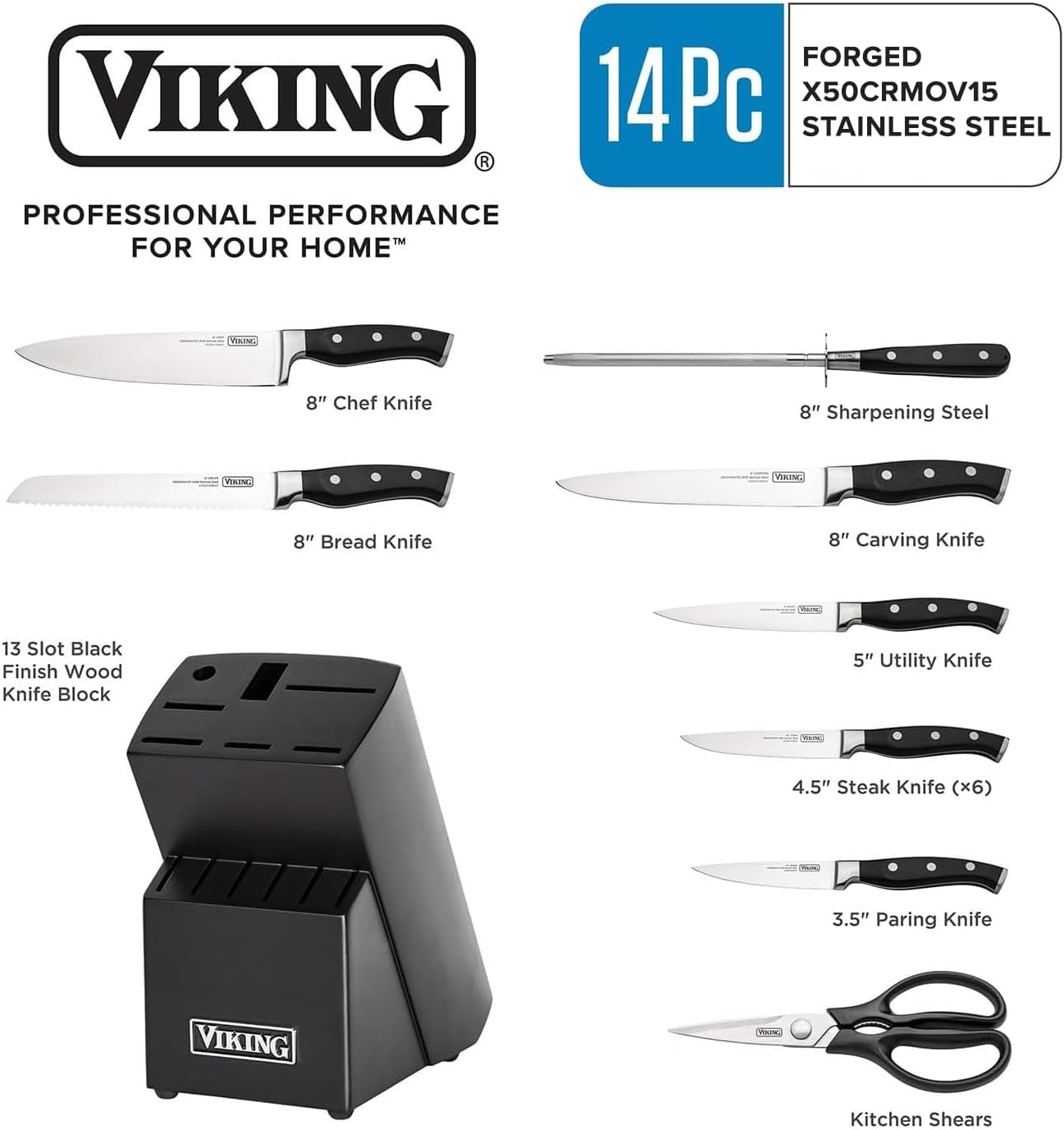 VIKING 14 PC KNIFE SET