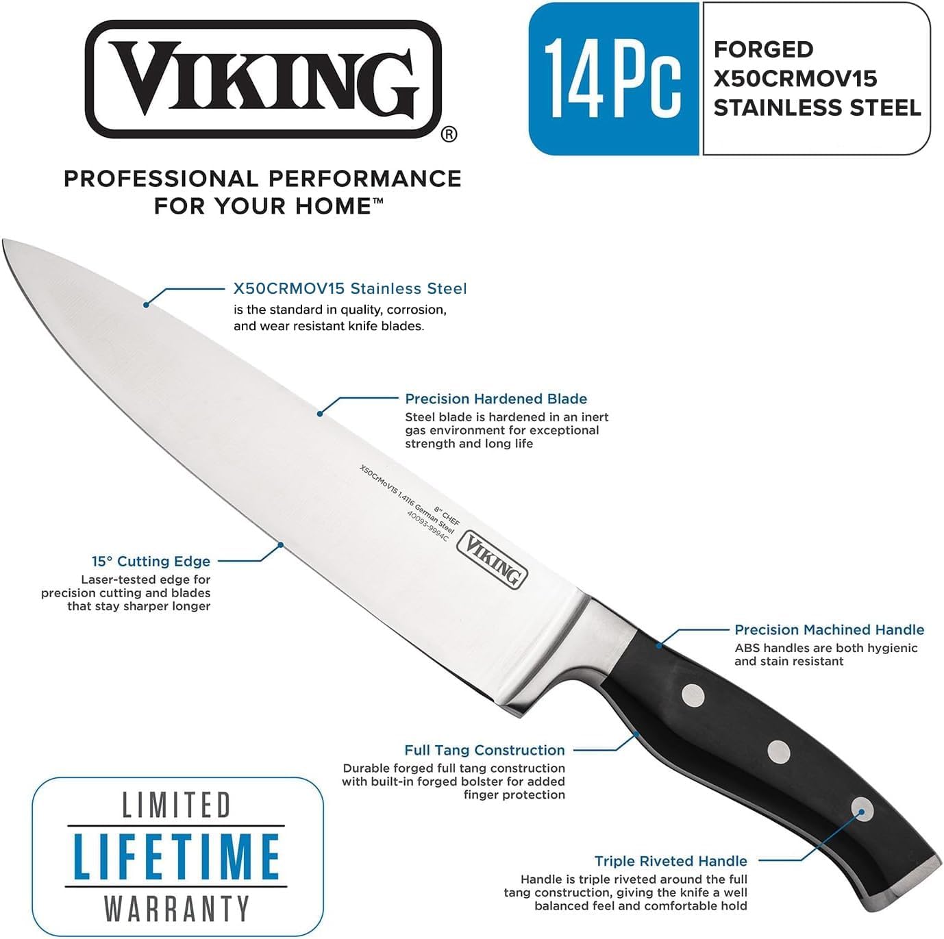 VIKING 14 PC KNIFE SET