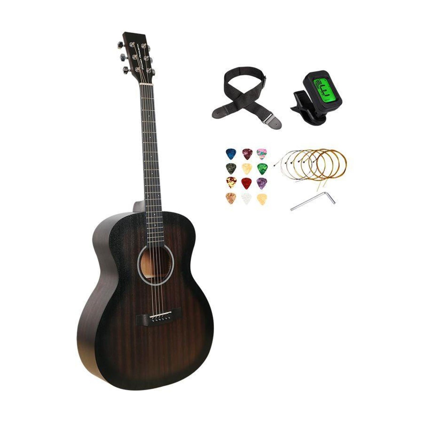 AURAL SERIES ELECTRO-ACOUSTIC GUITAR BUNDLE: RAVEN