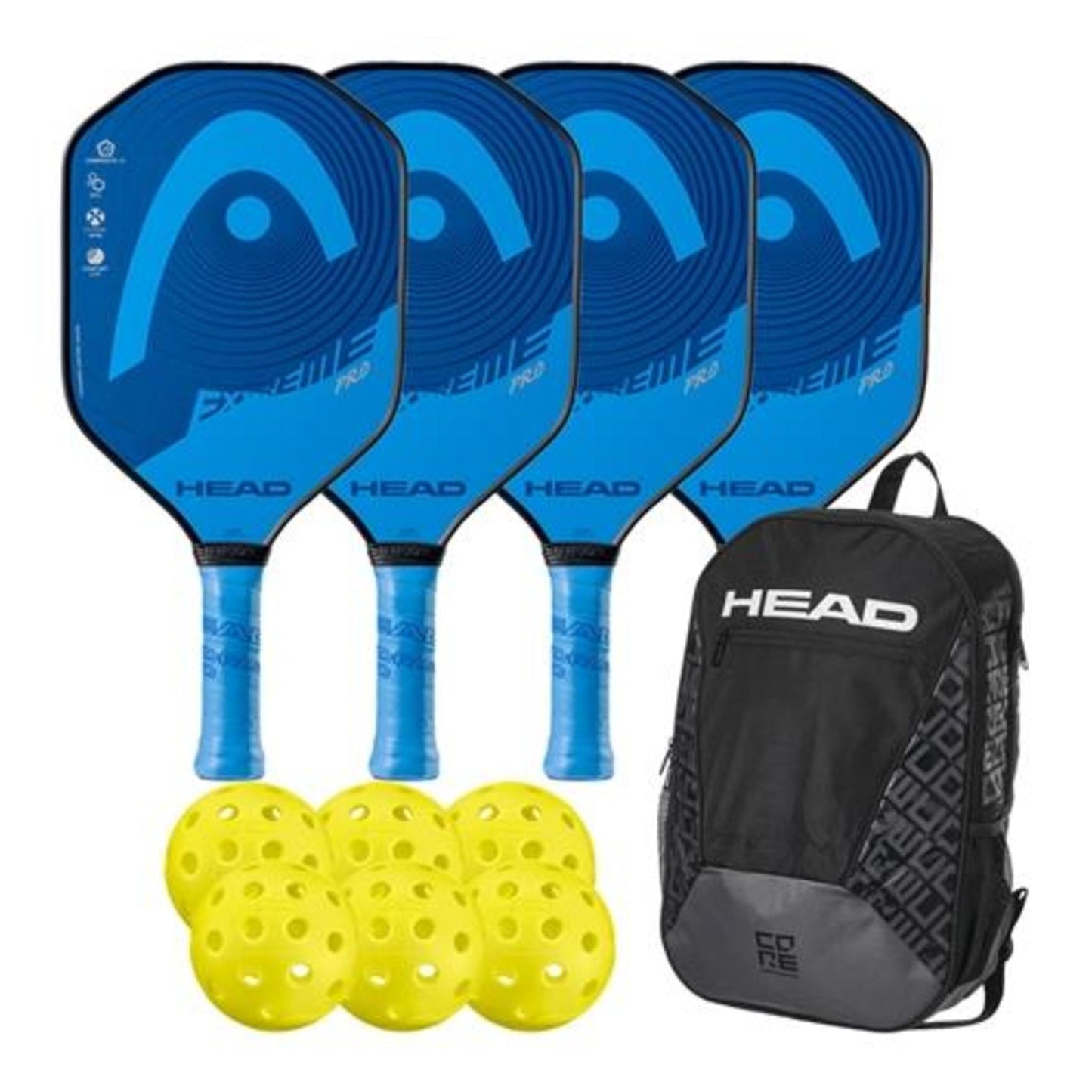 HEAD EXTREME PRO 4 PADDLE BUNDLE WITH BAG AND BALLS